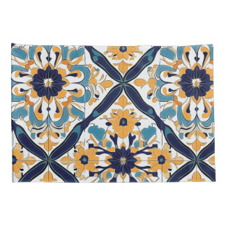 Elegant Moroccan Spanish Tile Pattern Pillow Case