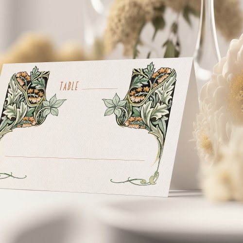 Elegant Morris_Inspired Wedding Table Cards