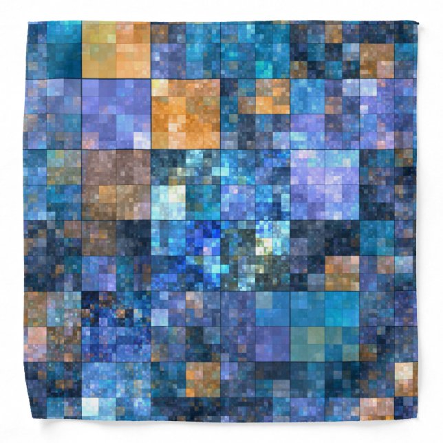 Elegant Mosaic Colorful Pattern Bandana (Front)