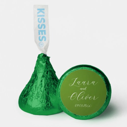 Elegant Moss Green Wedding Hersheys Kisses