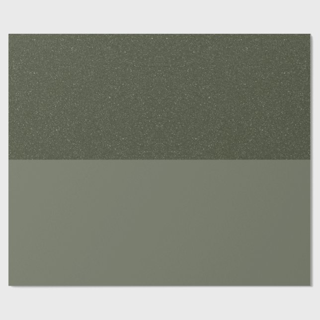 Elegant Moss Green Wrapping Paper – Customizable (Flat)