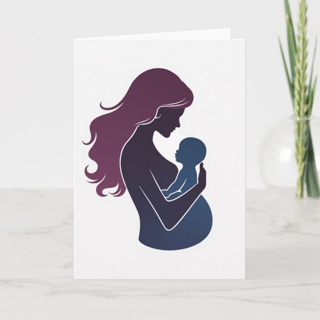 Elegant Mother Child Card (Front)