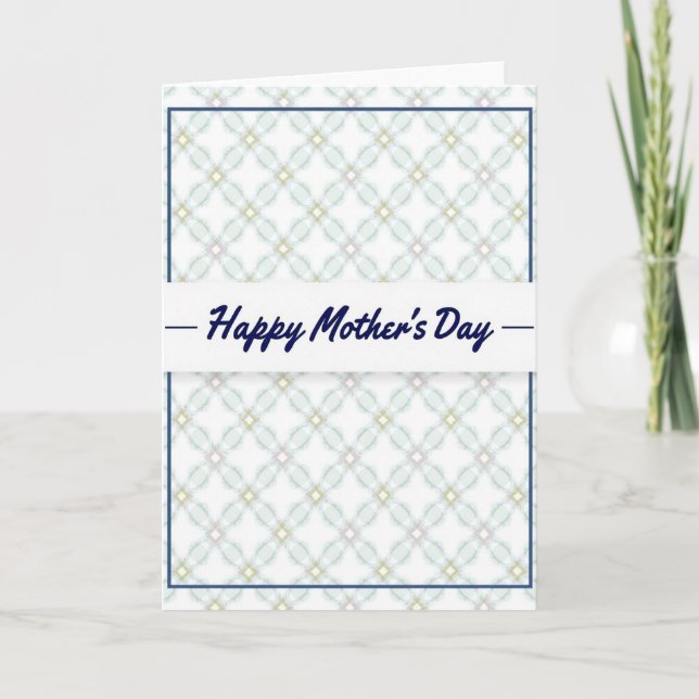 Elegant Mother Day Pattern Card (Front)