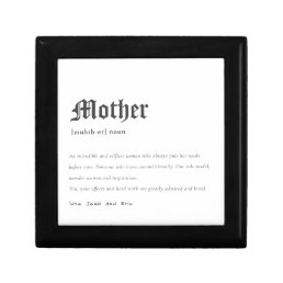 Elegant Mother Dictionary Definition Personalized Gift Box