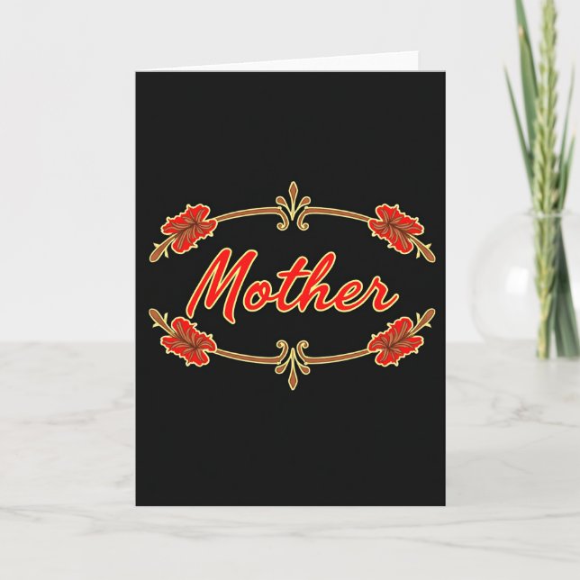 Elegant Mother Floral Card (Front)