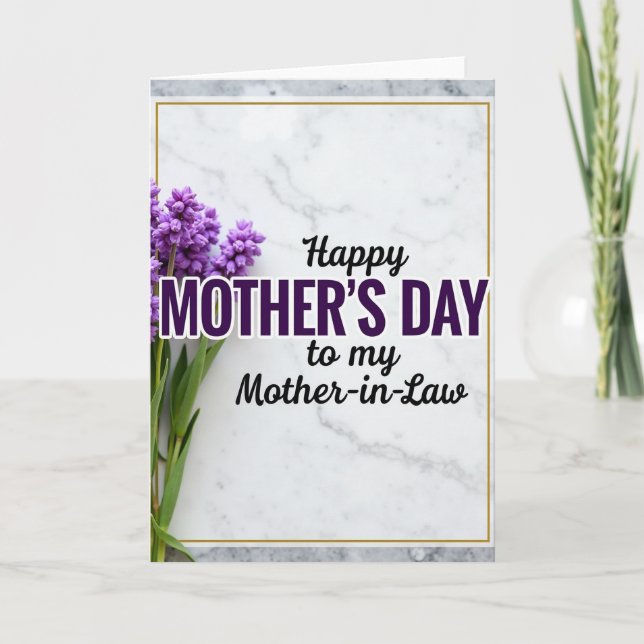 Elegant Mother In Law Day Card (Front)