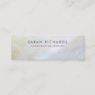 Elegant Mother of Pearl Earring Display Mini Business Card