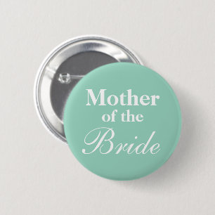 Elegant Mother of the bride teal blue button