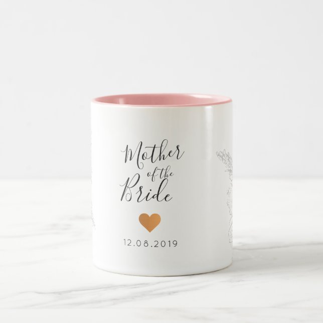 Elegant Mother of the Bride Two-Tone Mug (Center)
