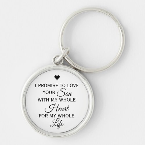 Elegant Mother of the Groom Bridal Gift From Bride Keychain