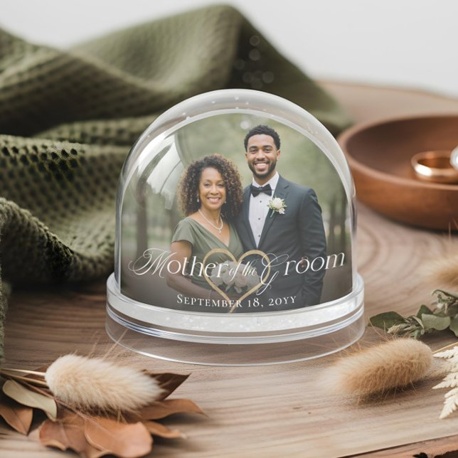 Elegant Mother of the Groom Photo Memory Keepsake Snow Globe (Elegant Mother of the Groom Photo Memory Keepsake Snow Globe)