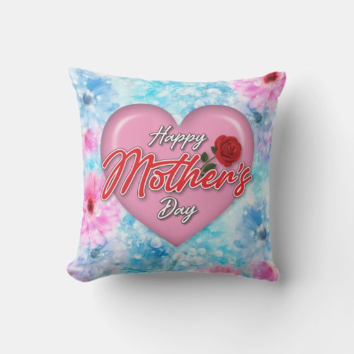Elegant Mothers Day Design Minimalist Editable Throw Pillow
