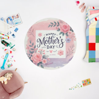 Elegant Mother’s Day Floral Art Rug