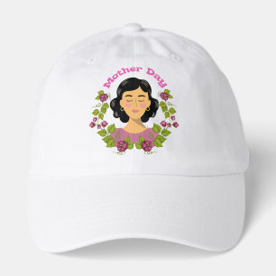 Elegant Mother’s Day Floral Woman Illustration – Hat
