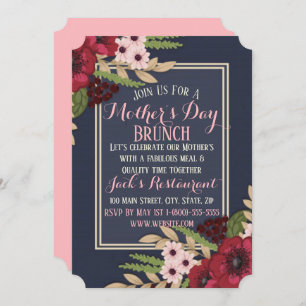 Elegant Mother’s Day Invitation Flat Card