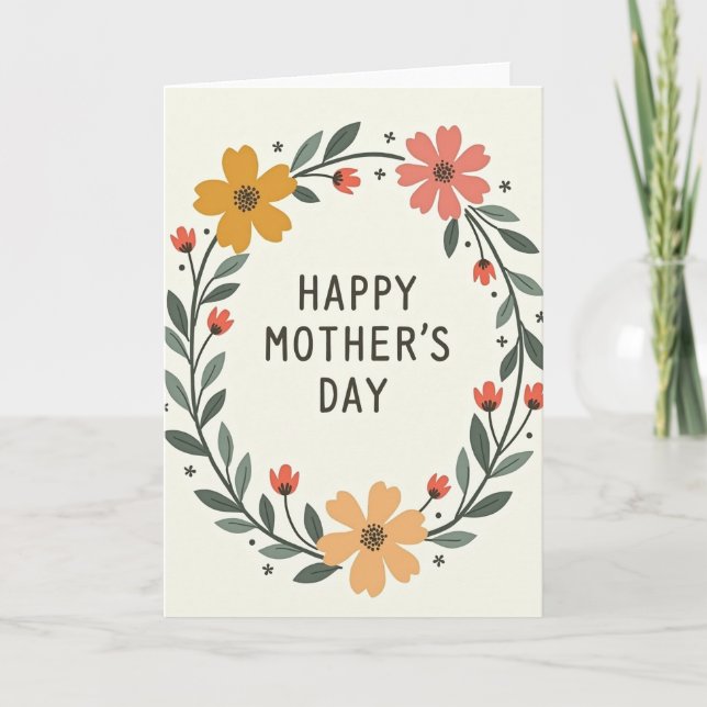 Elegant Mothers Day Accent Card (Front)