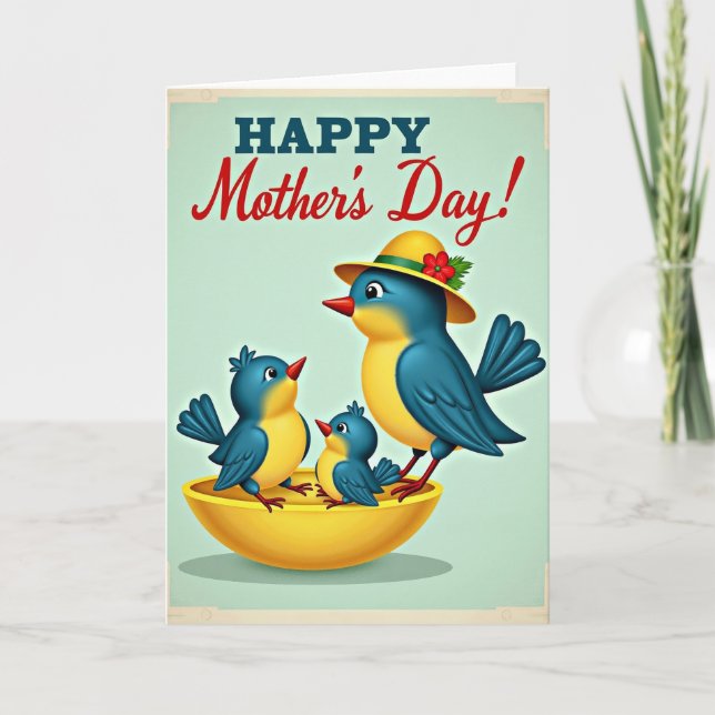 Elegant Mothers Day Avian Card (Front)
