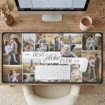 Elegant Mothers Day Best Mom Ever Photo Collage Desk Mat<br><div class="desc">Celebrate Mother’s Day with this elegant “Best Mom Ever” photo collage desk mat, designed to showcase cherished memories in a modern and meaningful way. Featuring a clean, overlapping collage layout with space for 18 photos, this design keeps the focus on your most special moments while maintaining a refined, stylish aesthetic....</div>