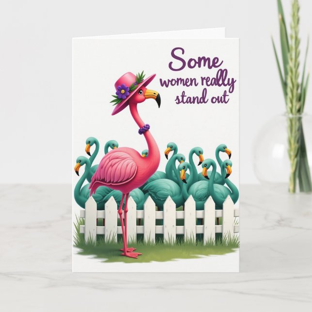 Elegant Mothers Day Bird Art Card (Front)