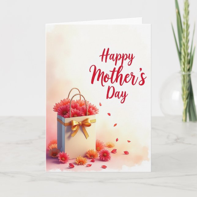 Elegant Mothers Day Blooms Card (Front)