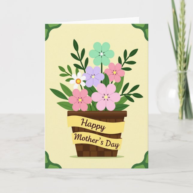 Elegant Mothers Day Blossom Art Card (Front)