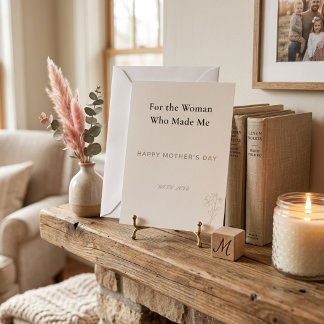 Elegant Mother's Day Card | Minimal Floral Greetin