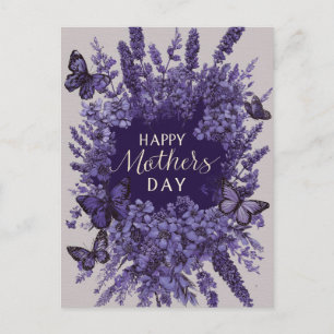 Elegant Mother's Day Card with Purple Lavender