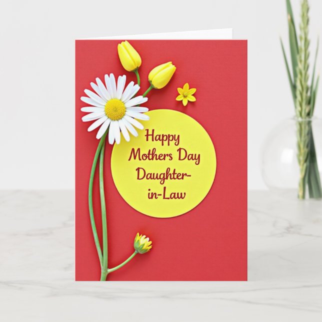 Elegant Mothers Day Daisy Card (Front)