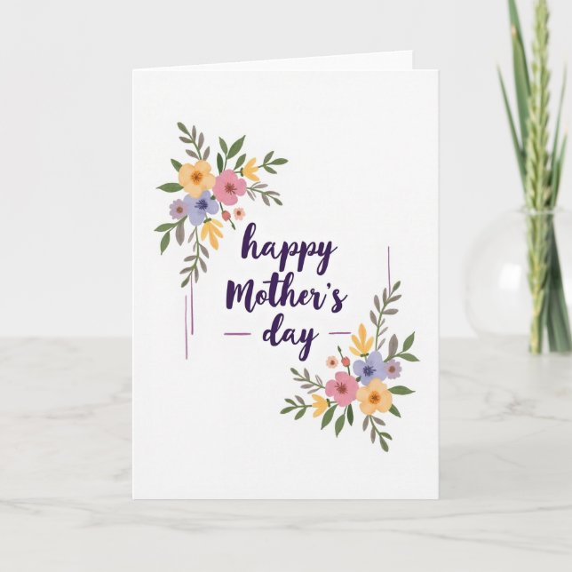 Elegant Mothers Day Design Card (Front)