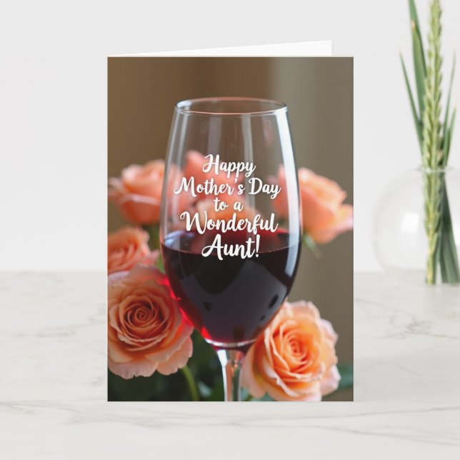 Elegant Mothers Day Drink Card (Front)