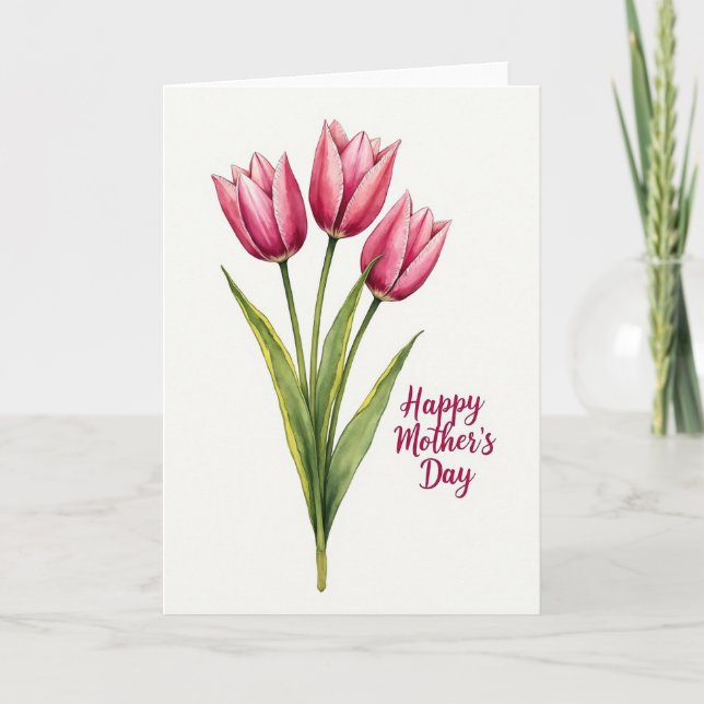 Elegant Mothers Day Flora Card (Front)
