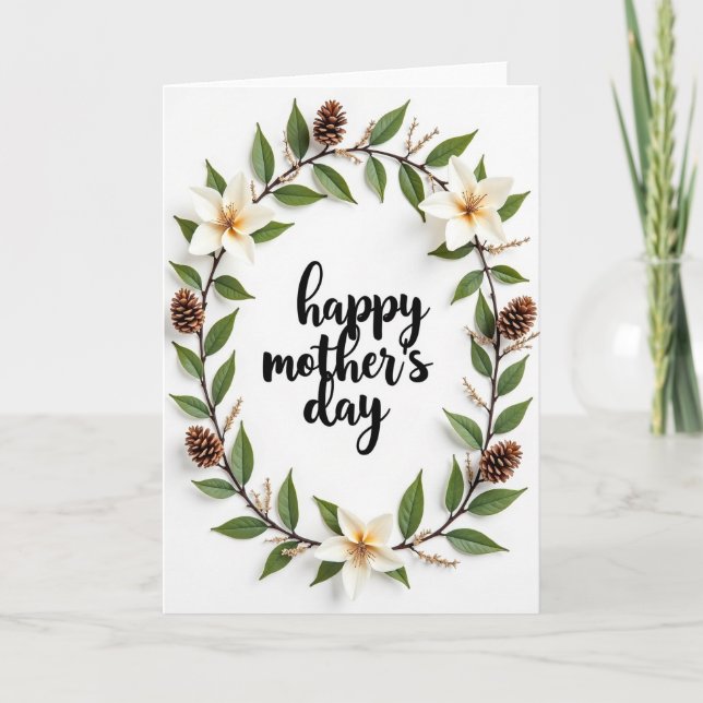Elegant Mothers Day Floral Card (Front)