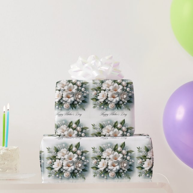 Elegant Mother's Day Floral Wrapping Paper (Party Gifts)