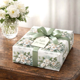 Elegant Mother's Day Floral Wrapping Paper