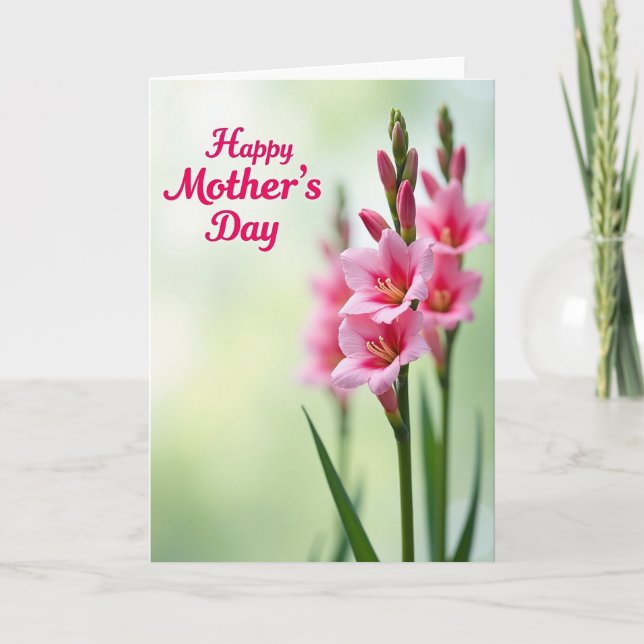 Elegant Mothers Day Flower Card (Front)