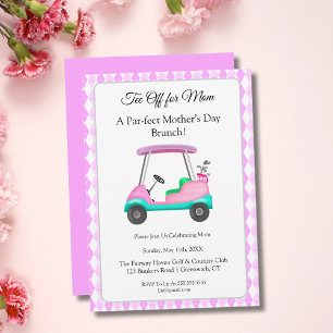 Elegant Mother's Day Golf Brunch Party Invitation
