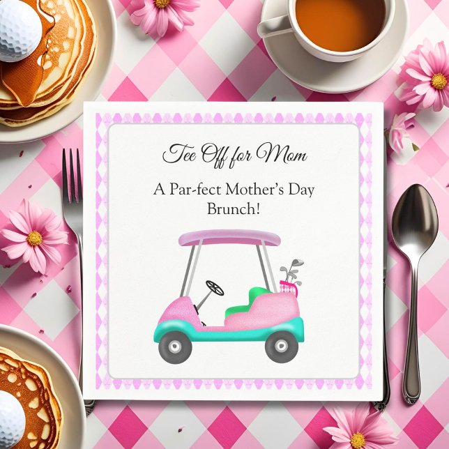 Elegant Mother's Day Golf Brunch Party Napkins (Creator Uploaded)