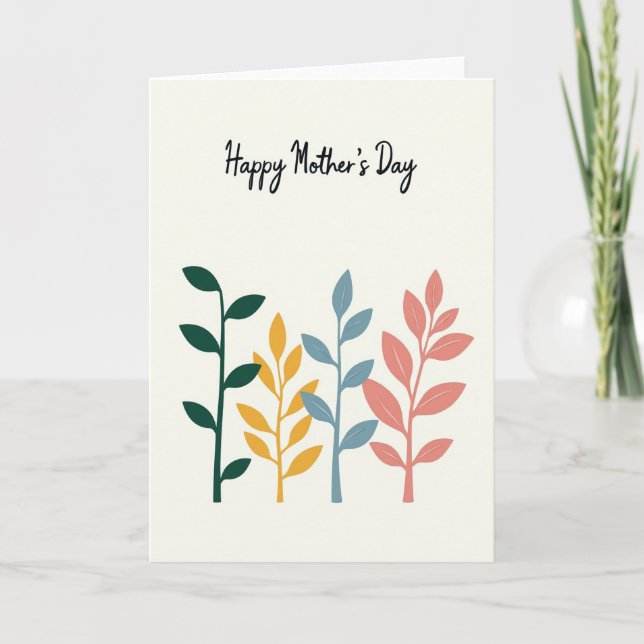 Elegant Mothers Day Green Card (Front)