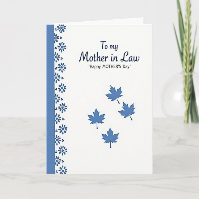 Elegant Mothers Day In Law Card (Front)