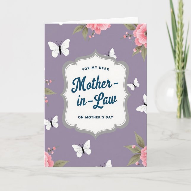 Elegant Mothers Day Invite Card (Front)