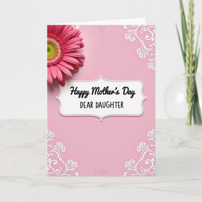 Elegant Mothers Day Lace Card (Front)