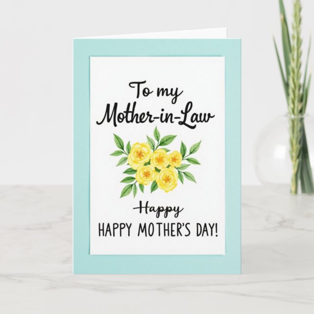Elegant Mothers Day Leaves Card (Front)
