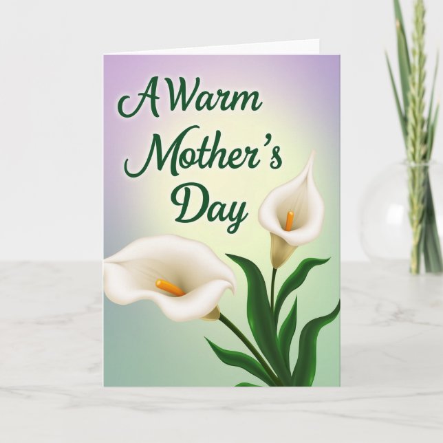 Elegant Mothers Day Lily Card (Front)