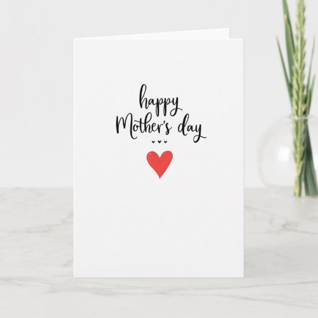 Elegant Mothers Day Love Art Card (Front)
