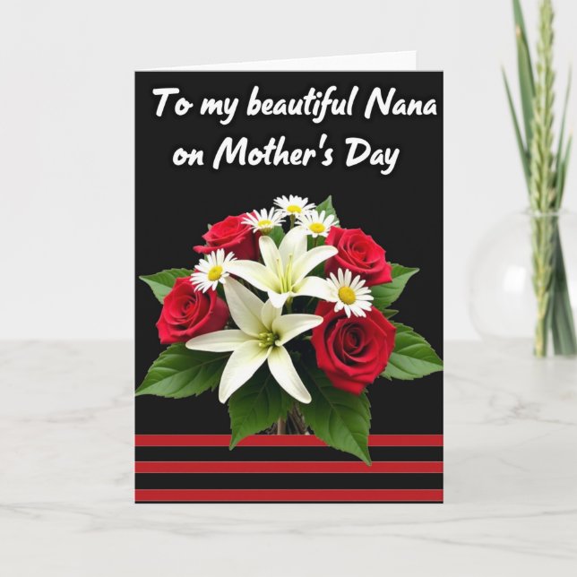 Elegant Mothers Day Nana Card (Front)