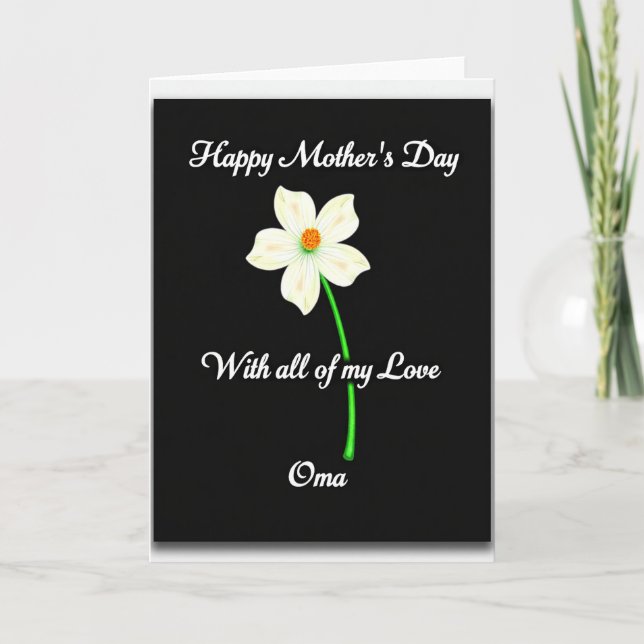 Elegant Mothers Day Oma Card (Front)