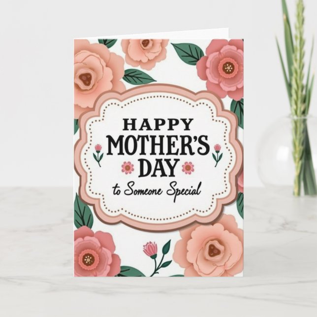 Elegant Mothers Day Ornate Card (Front)