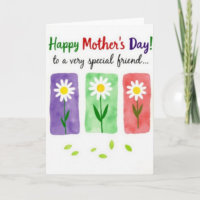 Elegant Mothers Day Painted Card (Front)