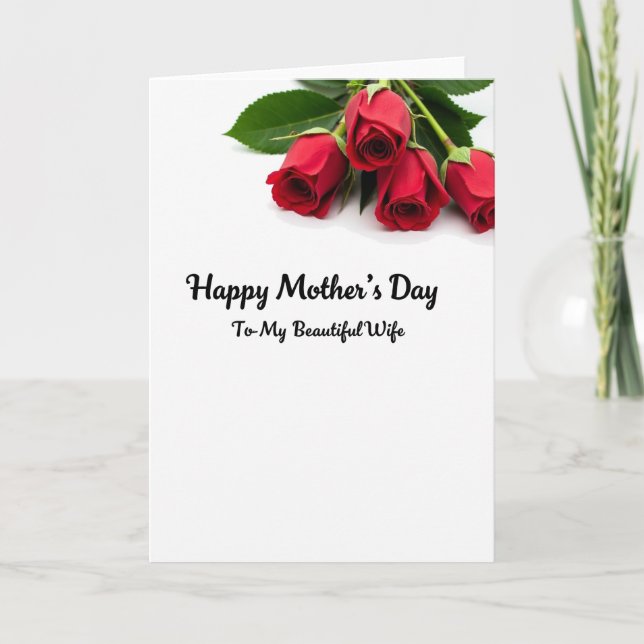 Elegant Mothers Day Partner Card (Front)