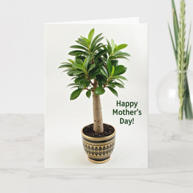Elegant Mothers Day Plant Card (Front)